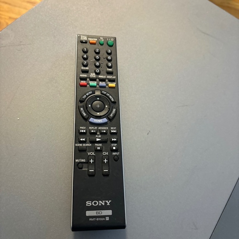 Sony Remote Control RMT-B102A Blu-ray Player Black Good OEM Replacement